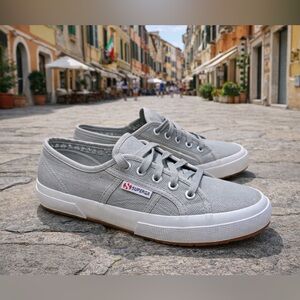 Superga 2750 Cotu Classic Gray Canvas Sneakers Women’s US 7 EU 37.5 Lace Up Shoe